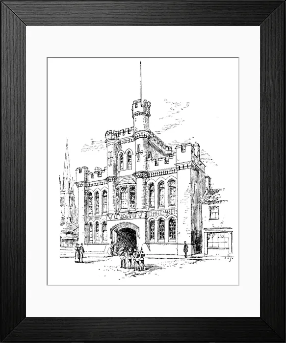 Framed Print : The new Volunteer Drill Hall, Lincoln, 1890. Creator: Carl Hentschel Framed Print : The new Volunteer Drill Hall, Lincoln, 1890. Creator: Carl Hentschel