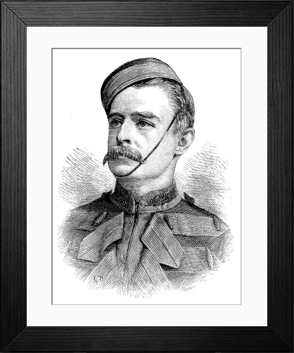 Framed Print : Captain F. E. Younghusband, King's Dragoon Guards, Gold Medallist, Royal Geographical Society, 1890. Creator: R. Taylor Framed Print : Captain F. E. Younghusband, King's Dragoon Guards, Gold Medallist, Royal Geographical Society, 1890. Creator: R. Taylor