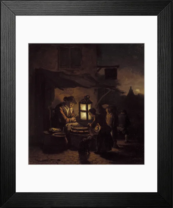 Framed Print : The Pancake Maker, between 1654 and 1664. Creator: Egbert van der Poel Framed Print : The Pancake Maker, between 1654 and 1664. Creator: Egbert van der Poel
