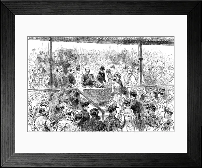 Framed Print : Opening of the Royal Military Exhibition: the Princess of Wales receiving purses... 1890. Creator: Unknown Framed Print : Opening of the Royal Military Exhibition: the Princess of Wales receiving purses... 1890. Creator: Unknown