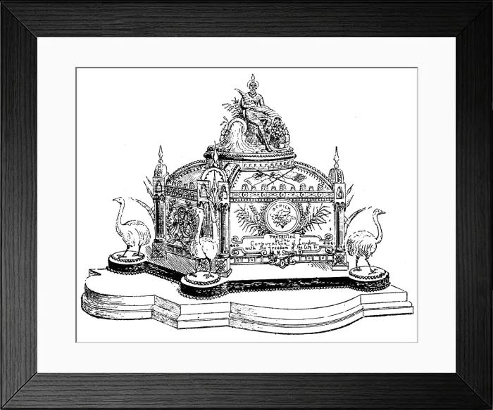 Framed Print : Casket of Freedom of City of London presented to Mr. Stanley, 1890. Creator: Unknown Framed Print : Casket of Freedom of City of London presented to Mr. Stanley, 1890. Creator: Unknown