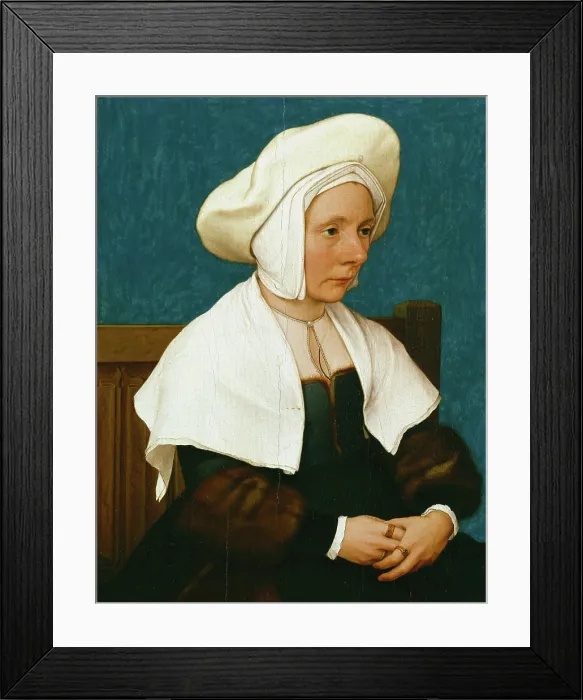 Framed Print : Portrait of a Woman, between 1532 and 1534. Creator: Hans Holbein the Younger Framed Print : Portrait of a Woman, between 1532 and 1534. Creator: Hans Holbein the Younger