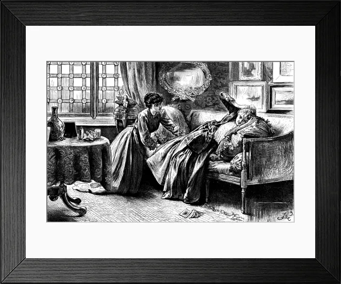 Framed Print : She raved about somebody who had bought something, 1890. Creator: R. Taylor Framed Print : She raved about somebody who had bought something, 1890. Creator: R. Taylor