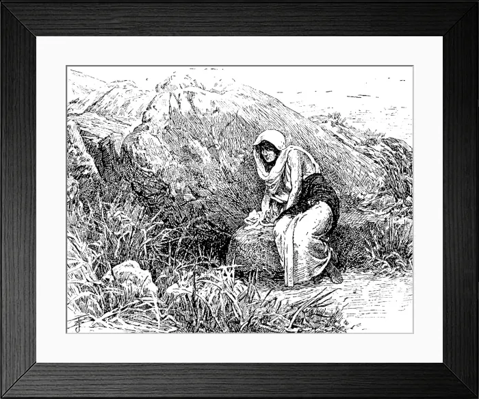 Framed Print : 'Hagar', P. H. Calderon, R.A. - Royal Academy, 1890. Creator: Unknown