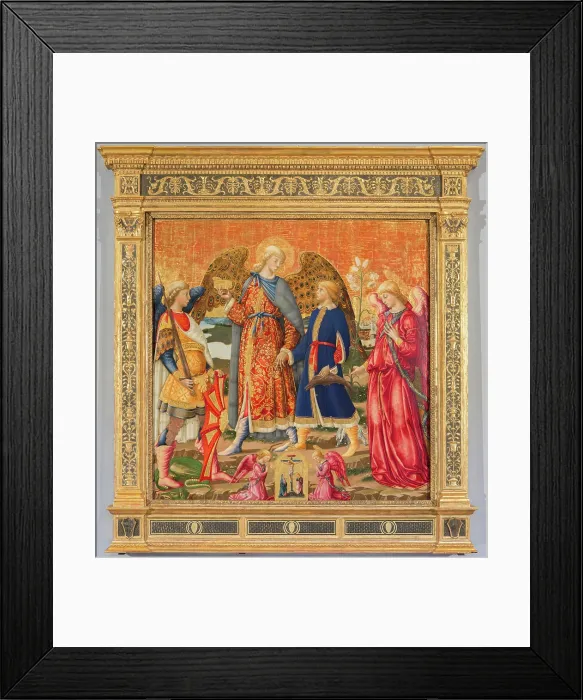 Framed Print : Tobias and Three Archangels, 1471. Creator: Neri di Bicci Framed Print : Tobias and Three Archangels, 1471. Creator: Neri di Bicci