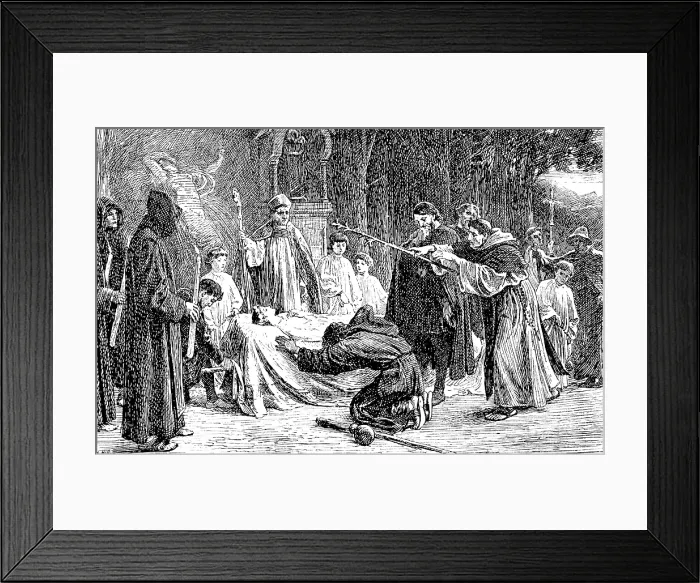Framed Print : 'The Redemption of Tannhauser', Frank Dicksee, A.R.A. - Royal Academy, 1890. Creator: Carl Hentschel Framed Print : 'The Redemption of Tannhauser', Frank Dicksee, A.R.A. - Royal Academy, 1890. Creator: Carl Hentschel