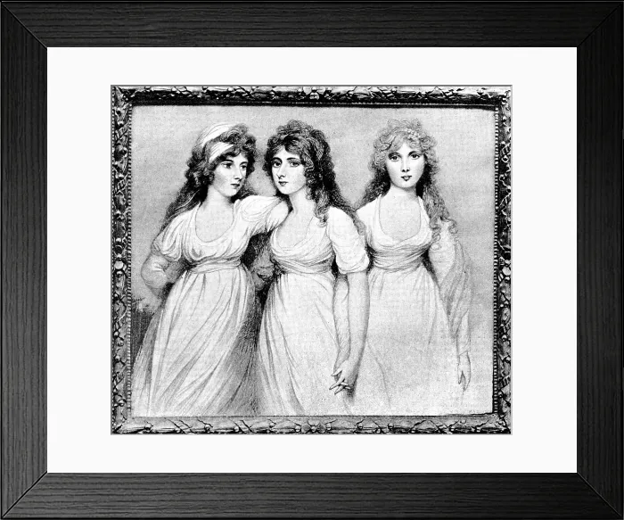 Framed Print : Daughters of the first Lord North Wick, painted by Andrew Plimer, 1890. Creator: Unknown Framed Print : Daughters of the first Lord North Wick, painted by Andrew Plimer, 1890. Creator: Unknown