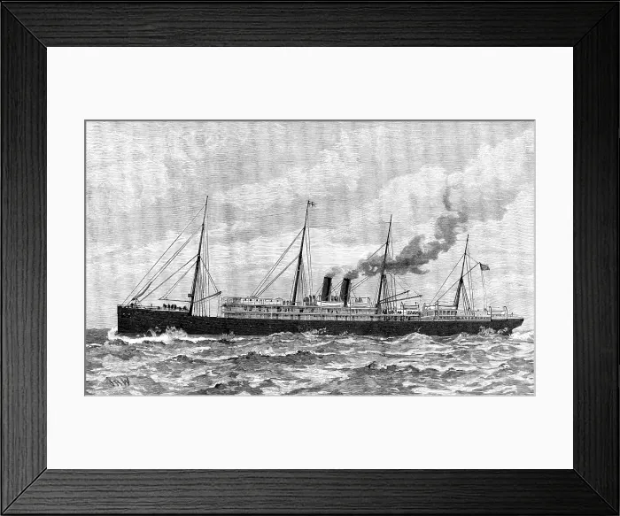Framed Print : The Pacific Steam Navigation Company's ship Orotava, 1890. Creator: Unknown Framed Print : The Pacific Steam Navigation Company's ship Orotava, 1890. Creator: Unknown