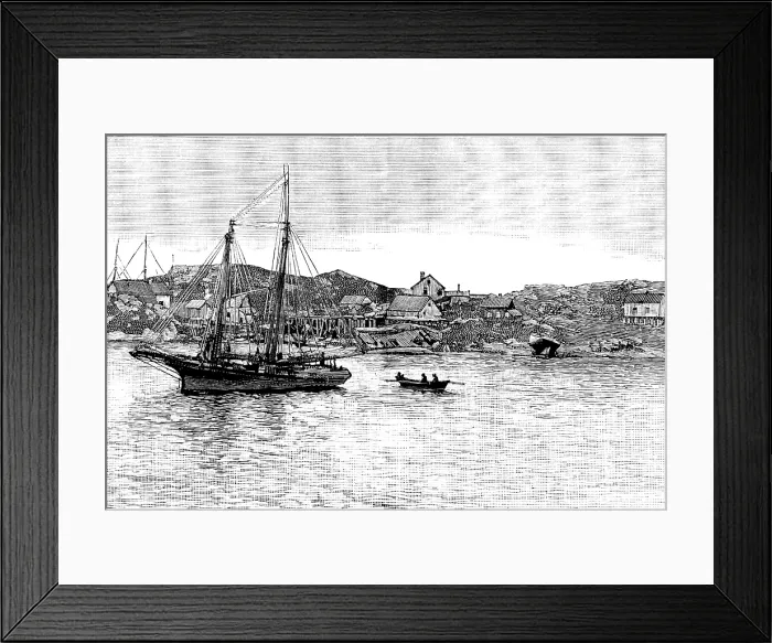 Framed Print : The Newfoundland Fishery Dispute: Burgeo, between the French Settlement and Cape Ray, 1890. Creator: Unknown Framed Print : The Newfoundland Fishery Dispute: Burgeo, between the French Settlement and Cape Ray, 1890. Creator: Unknown