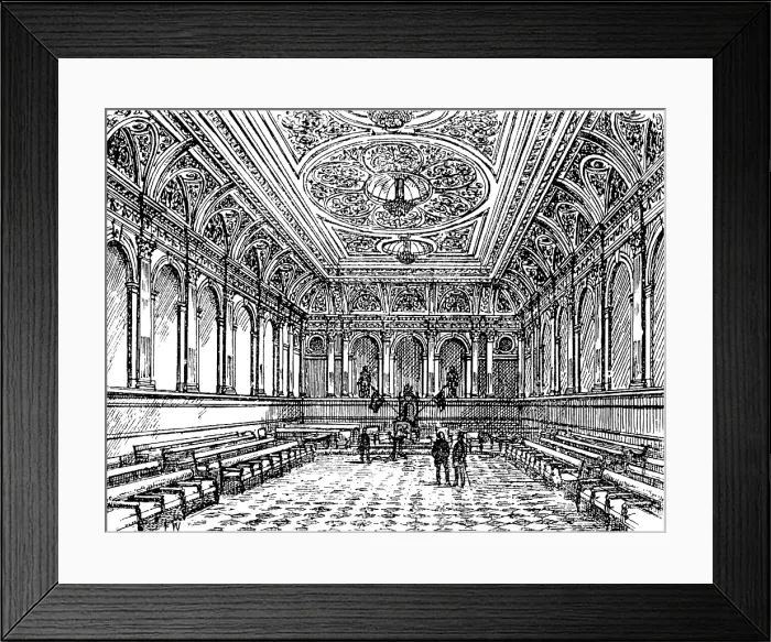 Framed Print : The new Great Hall of the Grand Lodge of Freemasons, 1890. Creator: Unknown Framed Print : The new Great Hall of the Grand Lodge of Freemasons, 1890. Creator: Unknown