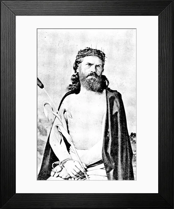 Framed Print : The Ober-Ammergau Passion Play: Christus (Joseph Maier), 1890. Creator: Unknown Framed Print : The Ober-Ammergau Passion Play: Christus (Joseph Maier), 1890. Creator: Unknown