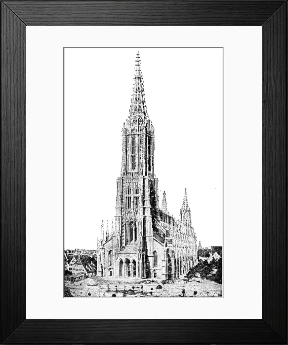 Framed Print : The Cathedral of Ulm, Wurtemberg, now completed, 1890. Creator: Unknown Framed Print : The Cathedral of Ulm, Wurtemberg, now completed, 1890. Creator: Unknown