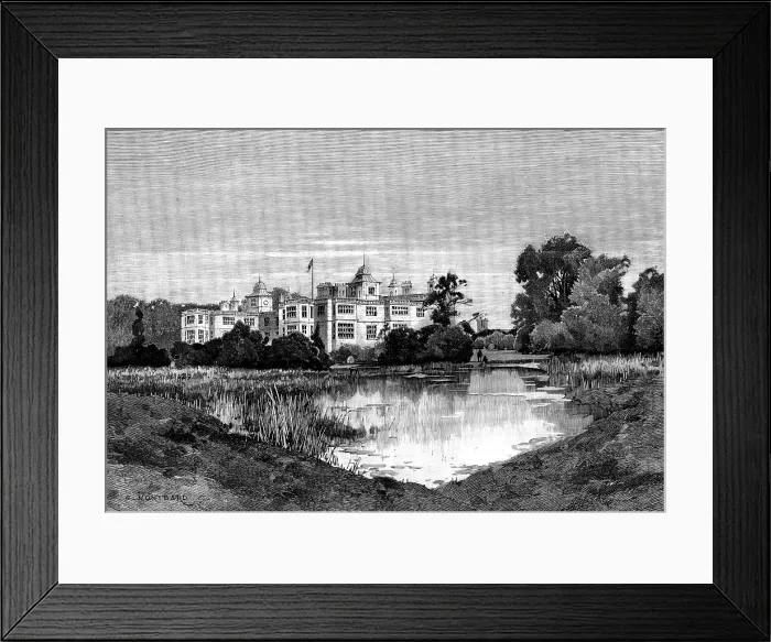 Framed Print : English Homes - No. XXIV. Audley End: view from the grounds, 1890. Creator: Unknown Framed Print : English Homes - No. XXIV. Audley End: view from the grounds, 1890. Creator: Unknown
