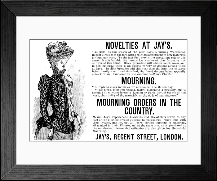 Framed Print : Advertisement for Novelties at Jay's, 1890. Creator: Unknown Framed Print : Advertisement for Novelties at Jay's, 1890. Creator: Unknown