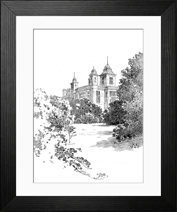 Framed Print : English Homes - No. XXIV. Audley End: a peep at the house, 1890. Creator: Unknown Framed Print : English Homes - No. XXIV. Audley End: a peep at the house, 1890. Creator: Unknown