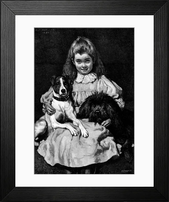 Framed Print : 'Bosom Friends' - by C. T. Garland, in the Royal Academy Exhibition, 1890. Creator: P Naumann Framed Print : 'Bosom Friends' - by C. T. Garland, in the Royal Academy Exhibition, 1890. Creator: P Naumann