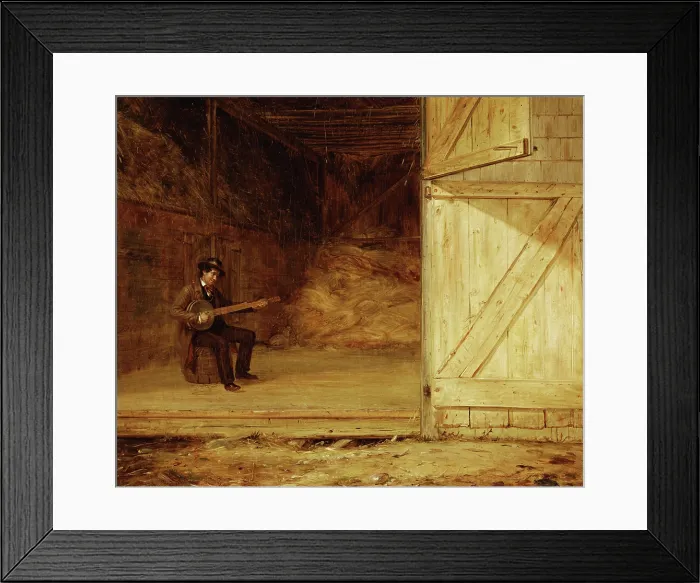Framed Print : The Banjo Player, between 1850 and 1855. Creator: William Sidney Mount Framed Print : The Banjo Player, between 1850 and 1855. Creator: William Sidney Mount