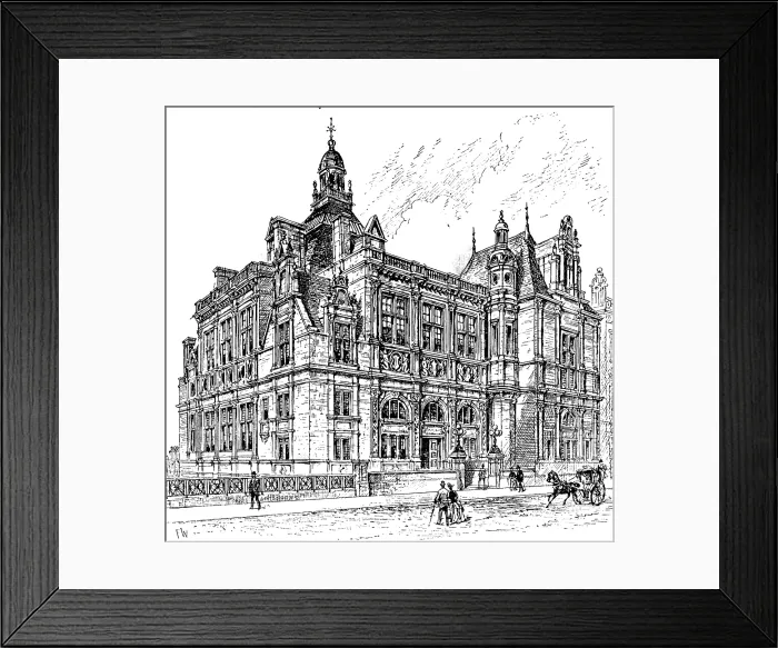 Framed Print : The new public library, Edinburgh, 1890. Creator: Unknown Framed Print : The new public library, Edinburgh, 1890. Creator: Unknown