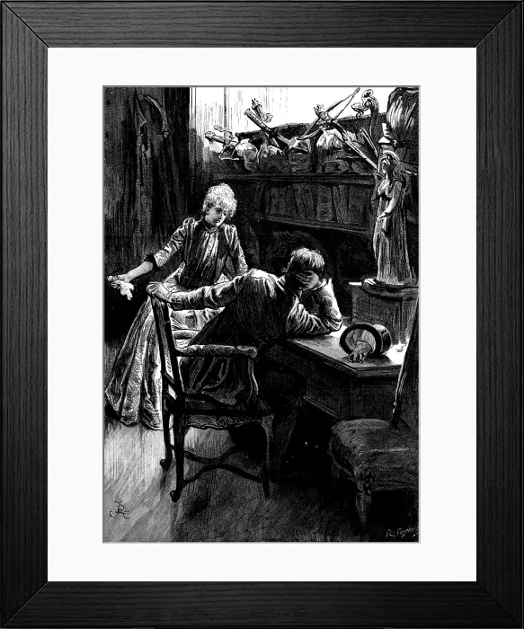 Framed Print : 'Is it not time, ' she asked, 'that this should cease?', 1890. Creator: R. Taylor