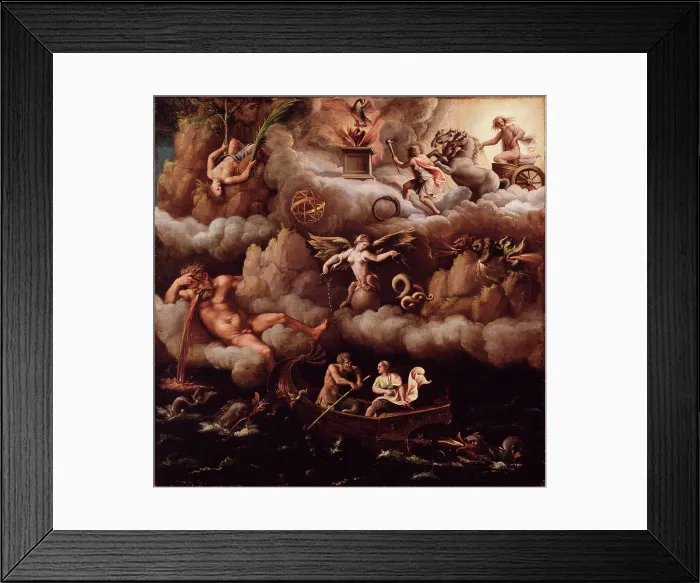 Framed Print : An Allegory of Immortality, c1540. Creator: Giulio Romano Framed Print : An Allegory of Immortality, c1540. Creator: Giulio Romano