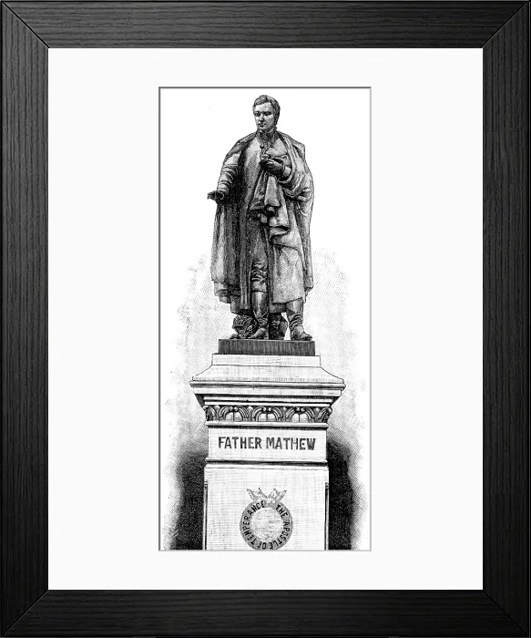Framed Print : Father Mathew's statue at Cork, by J. H. Foley, R.A. 1890. Creator: Unknown