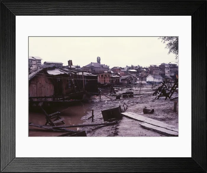 Framed Print : Houseboats on Dal Lake, Srinagar, India, 1988. Creator: Amanda Waite Framed Print : Houseboats on Dal Lake, Srinagar, India, 1988. Creator: Amanda Waite