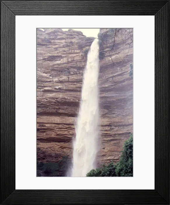 Framed Print : Waterfall after rain, Bandiagara Escarpment, Pays Dogon, Mali, 1990. Creator: Amanda Waite Framed Print : Waterfall after rain, Bandiagara Escarpment, Pays Dogon, Mali, 1990. Creator: Amanda Waite