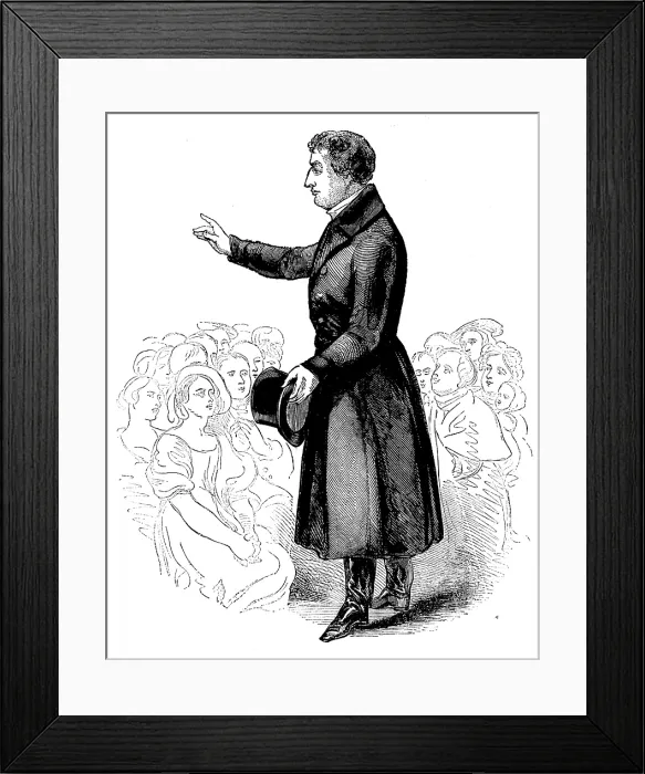 Framed Print : Father Mathew speaking at a temperance meeting in Ireland, 1890. Creator: Unknown Framed Print : Father Mathew speaking at a temperance meeting in Ireland, 1890. Creator: Unknown