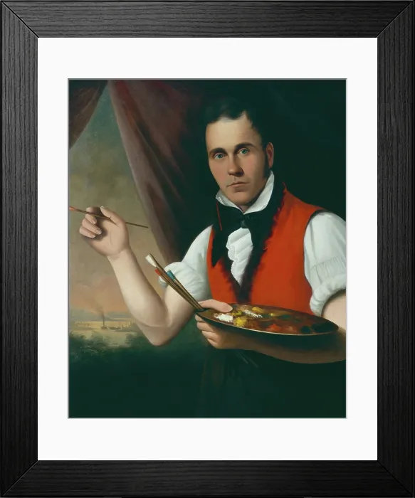 Framed Print : Self Portrait, 19th century. Creator: Francis Matte Framed Print : Self Portrait, 19th century. Creator: Francis Matte