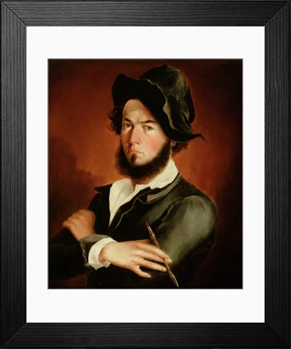 Framed Print : Self Portrait, 1845. Creator: Frederick Elmore Cohen