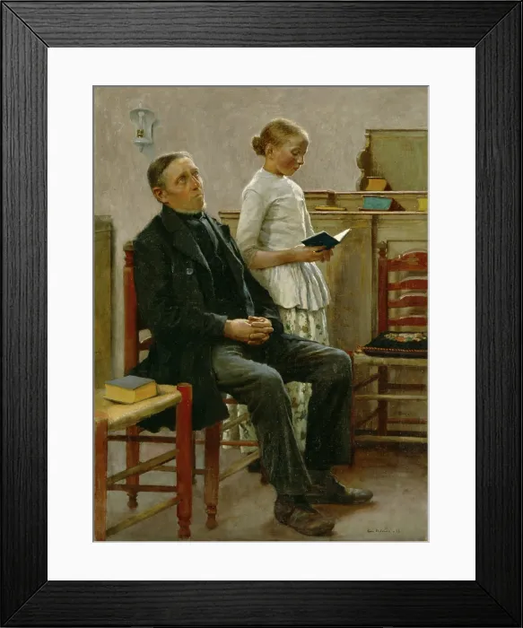 Framed Print : Vespers, 1888. Creator: Gari Melchers Framed Print : Vespers, 1888. Creator: Gari Melchers