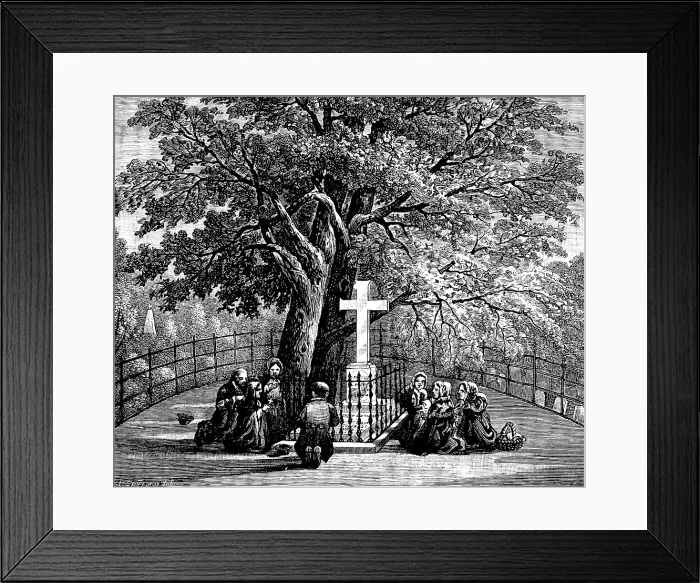Framed Print : Grave of Father Mathew in the cemetery at Cork, 1890. Creator: Unknown Framed Print : Grave of Father Mathew in the cemetery at Cork, 1890. Creator: Unknown