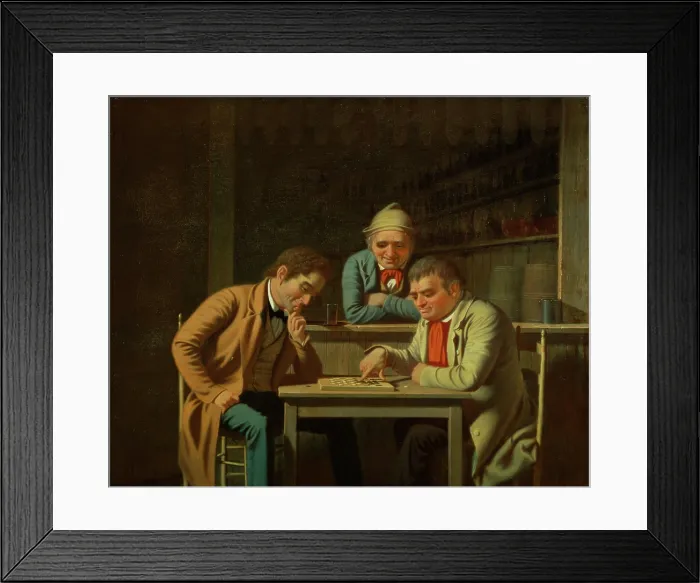 Framed Print : The Checker Players, 1850. Creator: George Caleb Bingham Framed Print : The Checker Players, 1850. Creator: George Caleb Bingham