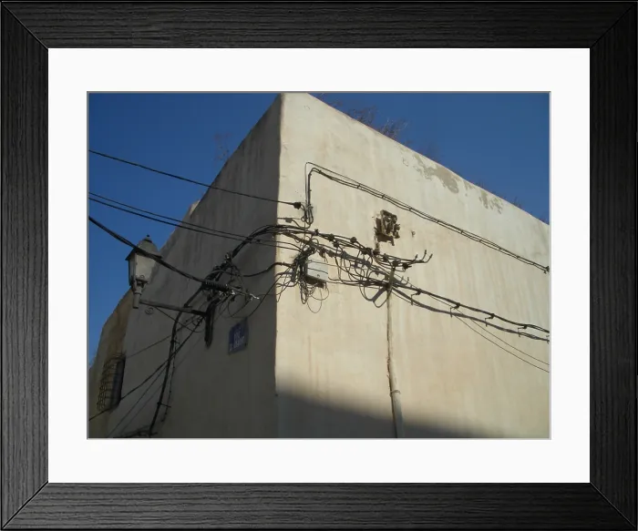 Framed Print : Electrical cables, Sousse, Tunisia, 2009. Creator: Amanda Waite Framed Print : Electrical cables, Sousse, Tunisia, 2009. Creator: Amanda Waite