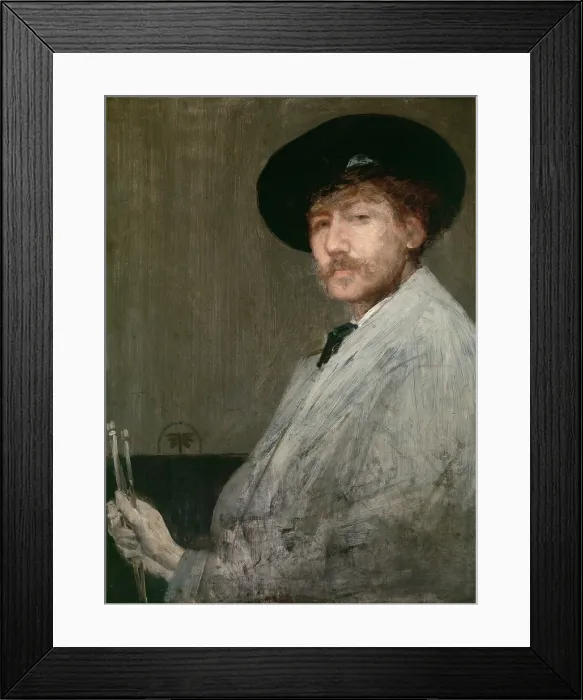 Framed Print : Arrangement in Gray: Portrait of the Painter, c1872. Creator: James Abbott McNeill Whistler Framed Print : Arrangement in Gray: Portrait of the Painter, c1872. Creator: James Abbott McNeill Whistler