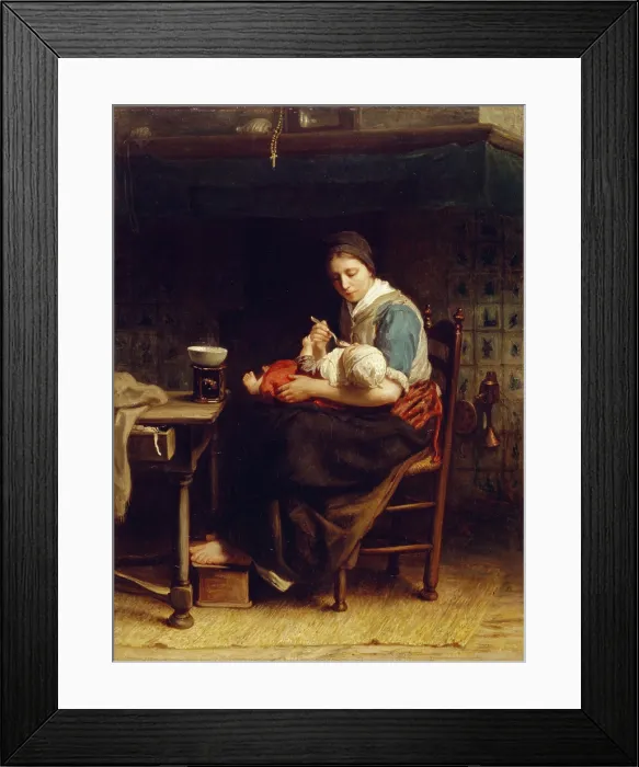 Framed Print : The Cottage Madonna, c1867. Creator: Jozef Israels Framed Print : The Cottage Madonna, c1867. Creator: Jozef Israels