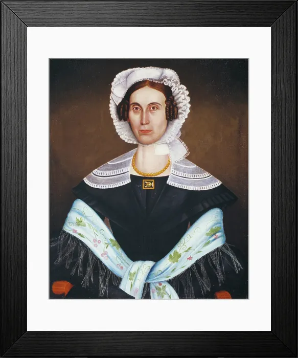 Framed Print : Mary P. Fiske, 1838. Creator: John Wilkie Framed Print : Mary P. Fiske, 1838. Creator: John Wilkie