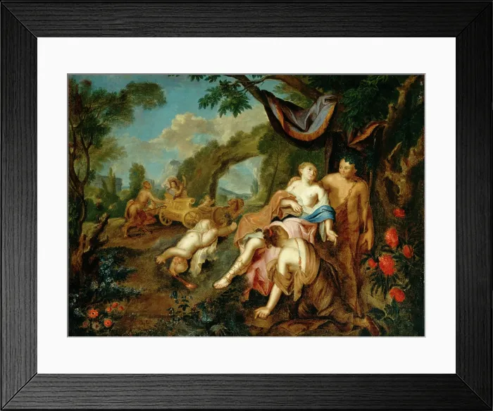 Framed Print : Bacchus and Ariadne, between 1720 and 1730. Creator: Gustavus Hesselius Framed Print : Bacchus and Ariadne, between 1720 and 1730. Creator: Gustavus Hesselius