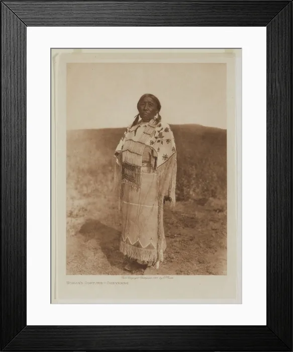 Framed Print : Woman's Costume, Cheyenne, 1927. Creator: Edward Sheriff Curtis. Woman's Costume, Cheyenne, 1927. Creator: Edward Sheriff Curtis Framed Print : Woman's Costume, Cheyenne, 1927. Creator: Edward Sheriff Curtis. Woman's Costume, Cheyenne, 1927. Creator: Edward Sheriff Curtis