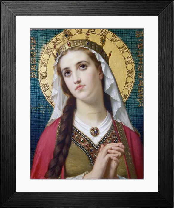 Framed Print : Saint Elizabeth of Hungary, 1879. Creator: Hugues Merle Framed Print : Saint Elizabeth of Hungary, 1879. Creator: Hugues Merle