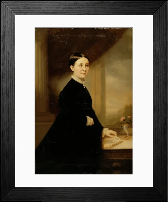 Framed Print : Mrs. John J. Bagley, between 1872 and 1882. Creator: Lewis Thomas Ives Framed Print : Mrs. John J. Bagley, between 1872 and 1882. Creator: Lewis Thomas Ives