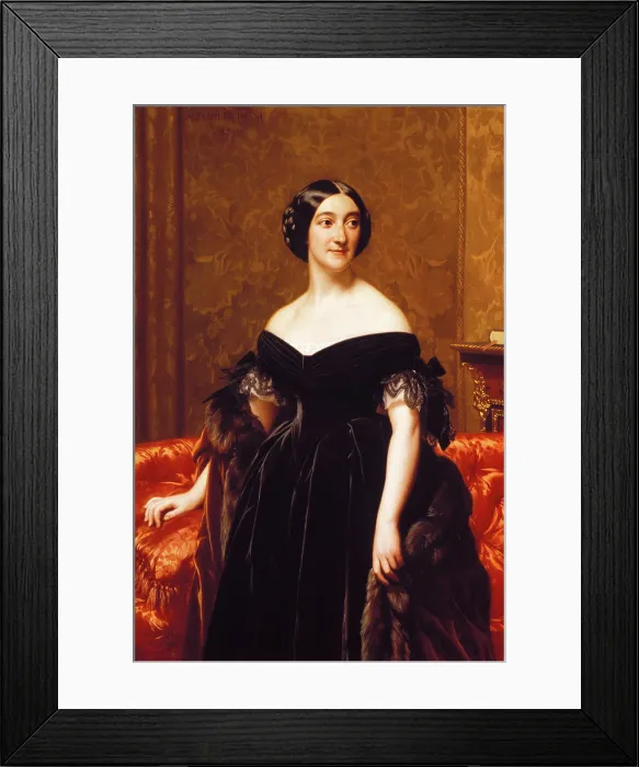 Framed Print : Young Woman, 1858. Creator: Alexandre Jean Baptiste Hesse Framed Print : Young Woman, 1858. Creator: Alexandre Jean Baptiste Hesse