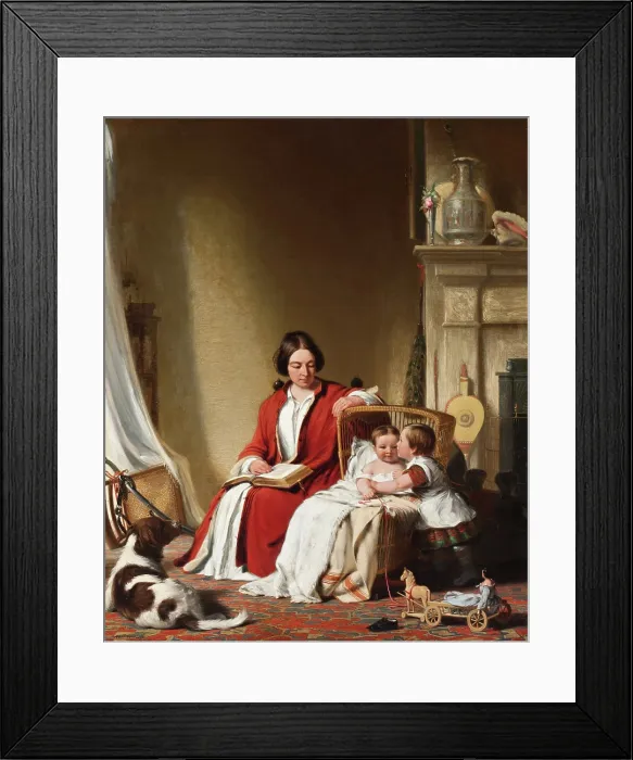 Framed Print : Mrs. Bradford Ripley Alden and her Children, 1852. Creator: Robert Walter Weir Framed Print : Mrs. Bradford Ripley Alden and her Children, 1852. Creator: Robert Walter Weir