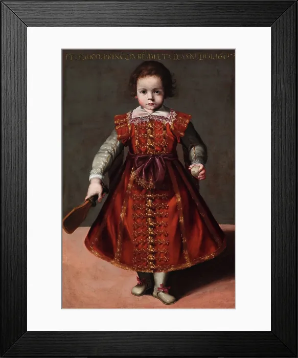 Framed Print : Federico, Prince of Urbino, at the Age of Two Years, 1607. Creator: Alessandro Vitali