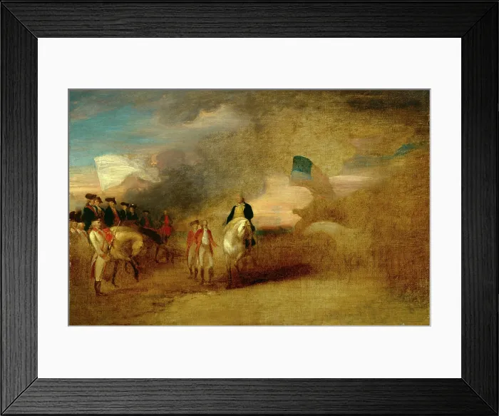 Framed Print : Surrender of Cornwallis at Yorktown, 1787. Creator: John Trumbull Framed Print : Surrender of Cornwallis at Yorktown, 1787. Creator: John Trumbull