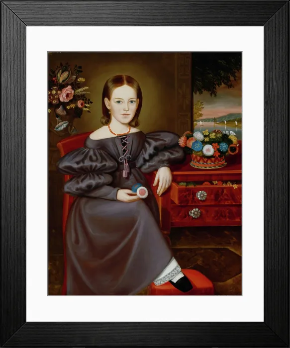 Framed Print : Miss Tweedy of Brooklyn, c1835-1840. Creator: Orlando Hand Bears Framed Print : Miss Tweedy of Brooklyn, c1835-1840. Creator: Orlando Hand Bears