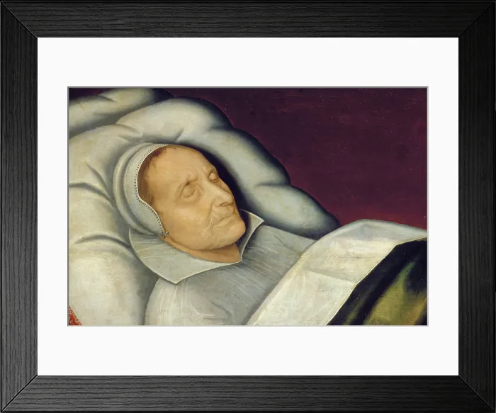Framed Print : Portrait of a Dead Woman, early 17th century. Creator: Unknown Framed Print : Portrait of a Dead Woman, early 17th century. Creator: Unknown