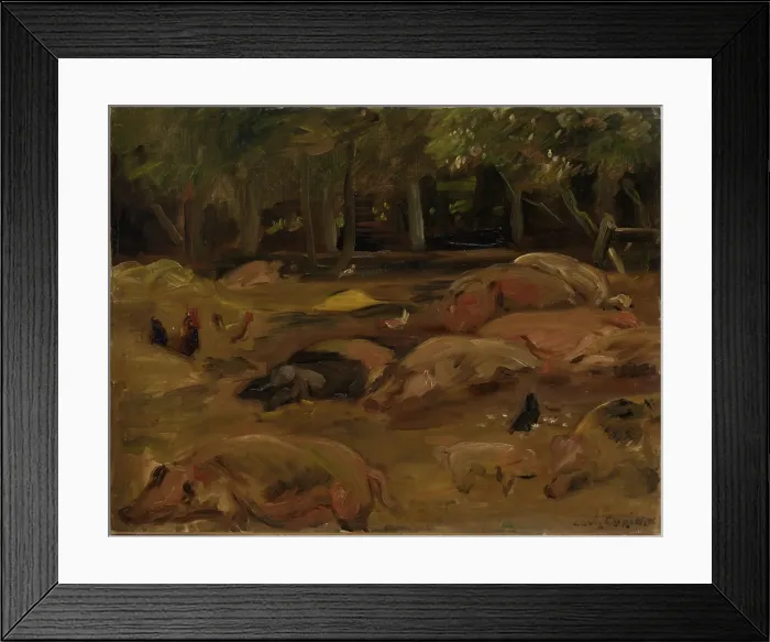 Framed Print : The Piggery, 1912. Creator: Lovis Corinth Framed Print : The Piggery, 1912. Creator: Lovis Corinth