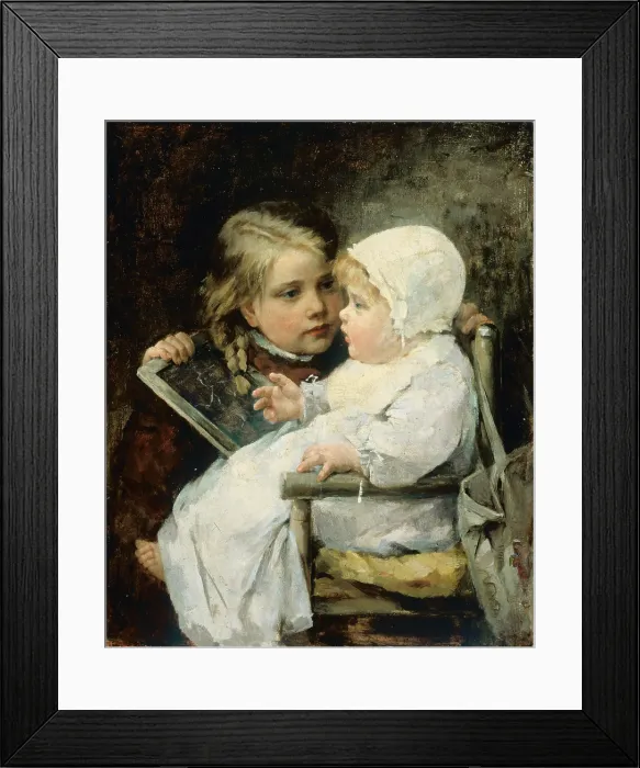 Framed Print : The Young Artist, 1885. Creator: Ellen Kendall Baker Framed Print : The Young Artist, 1885. Creator: Ellen Kendall Baker