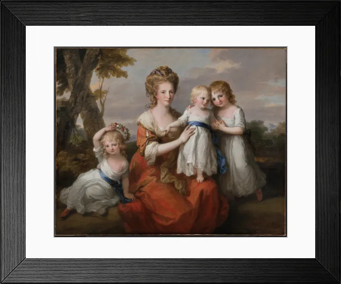 Framed Print : Mrs. Mary May and Her Daughters, Maria Emilia, Louisa, and Sophia Margaret, 1780. Creator: Angelica Kauffman Framed Print : Mrs. Mary May and Her Daughters, Maria Emilia, Louisa, and Sophia Margaret, 1780. Creator: Angelica Kauffman